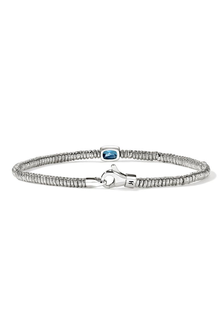 Heishi Sterling Silver Swiss Blue Topaz Bracelet, Alternate, color, SWISS BLUE TOPAZ