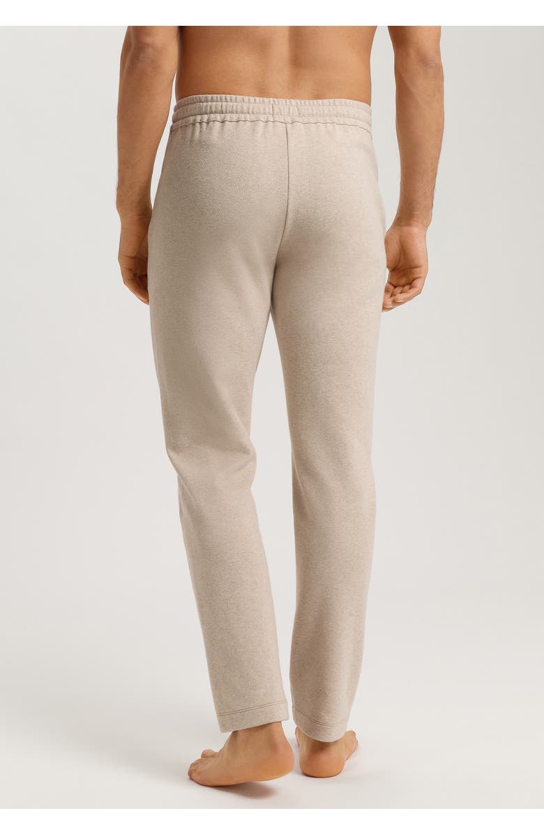 Hanro Cozy Living Organic Cotton Soft Jersey Pants, Alternate, color, Camel Melange