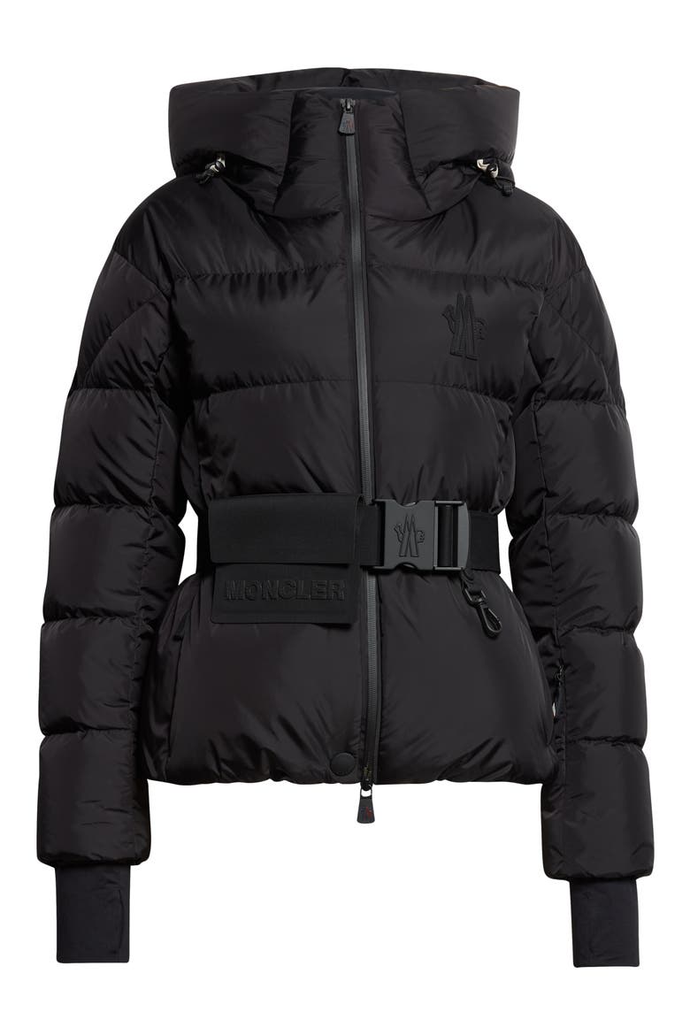 Bouquetin Hooded Down Puffer Jacket, Alternate, color, BLACK