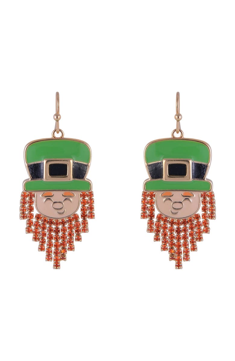Hallmark Leprechaun Earrings, Alternate, color, Green