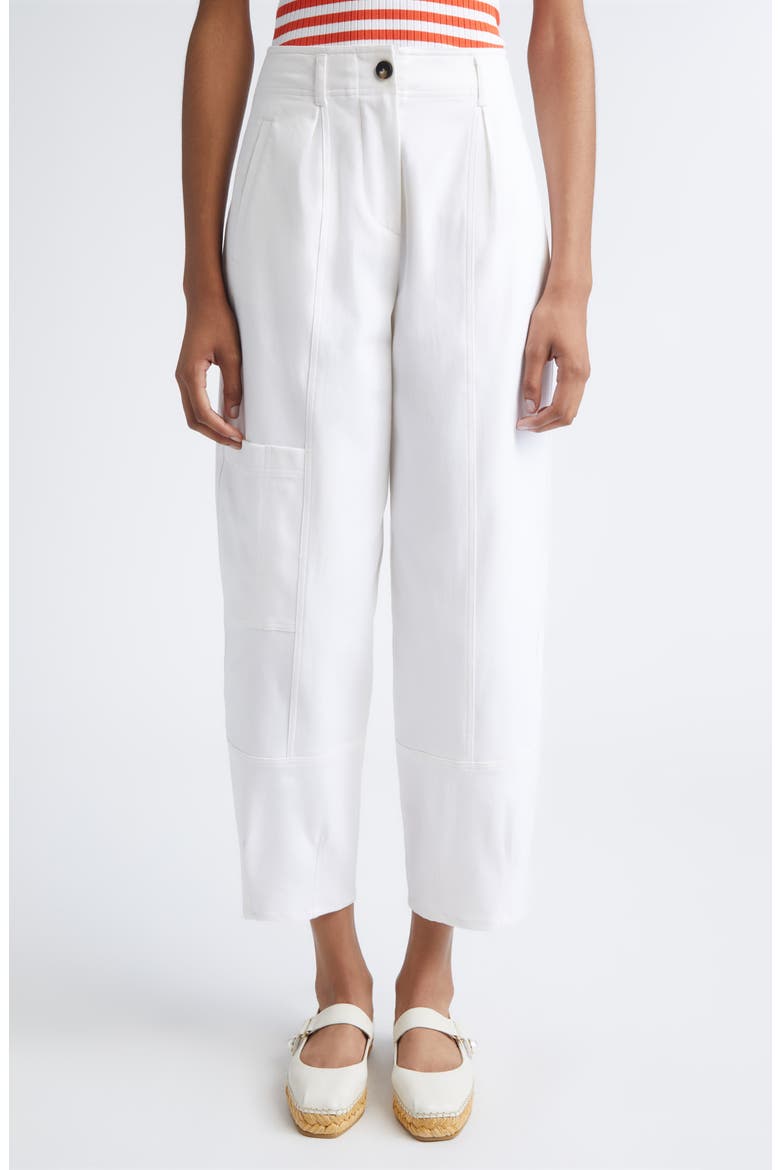 Bautta Cotton Stretch Twill Cargo Ankle Pants, Main, color, OPTICAL WHITE