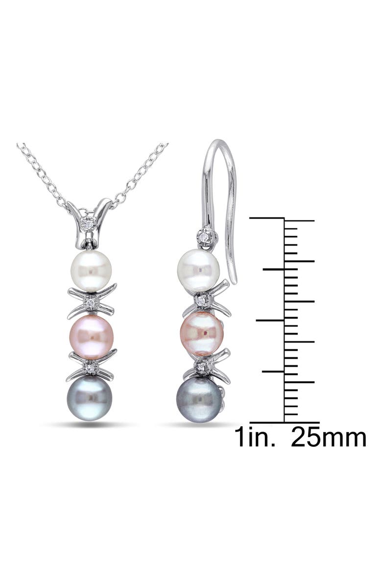DELMAR Cultured Freshwater Pearl Pendant Necklace & Drop Earrings Set, Alternate, color, Multicolor