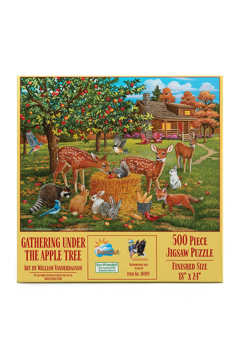 Gathering under the AppleTree 500 piece Jigsaw Puzzle for Adults, Alternate, color, Multicolor