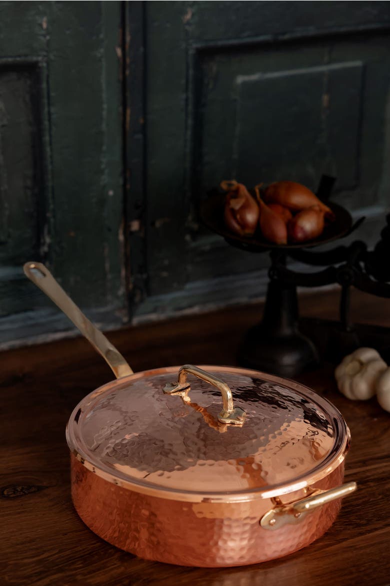 Vintage Inspired Copper Large Sauté Pan, Alternate, color, Copper