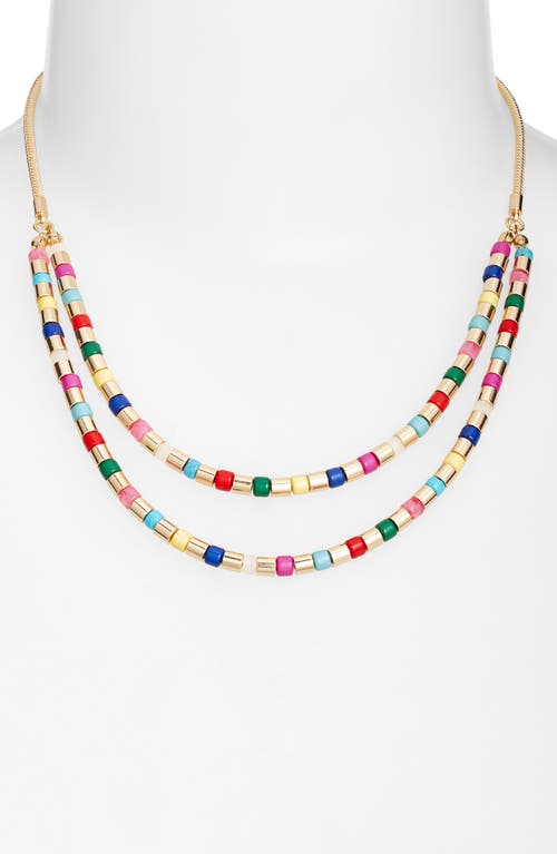 Nordstrom Double Row Tube Beaded Necklace