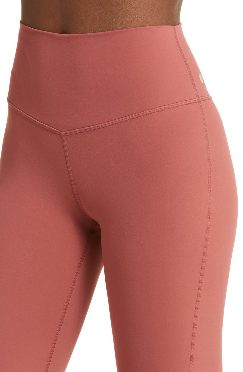 Zella Studio Luxe High Waist Flare Pants, Alternate, color, Red Jelly