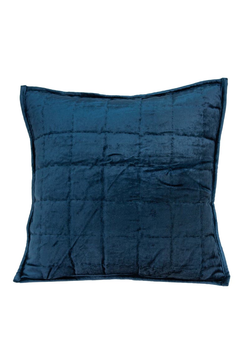 Balam Solid Throw Pillow, Main, color, NAVY BLUE