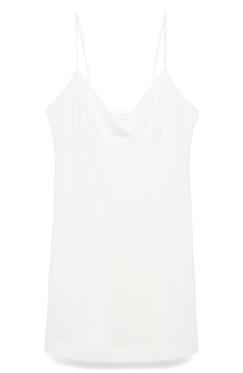 Mango Fluid Stretch Cotton Nightgown In White