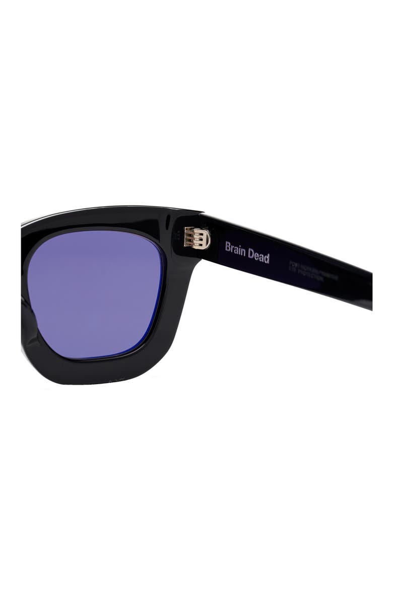 Elia Post Modern Primitive 46mm Small Square Sunglasses, Alternate, color, BLACK