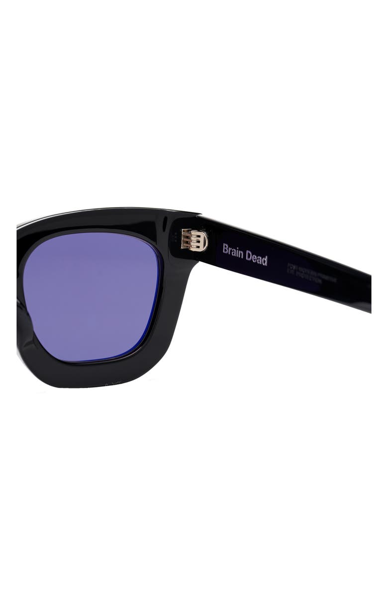 Brain Dead Elia Post Modern Primitive 46mm Small Square Sunglasses, Alternate, color, Black