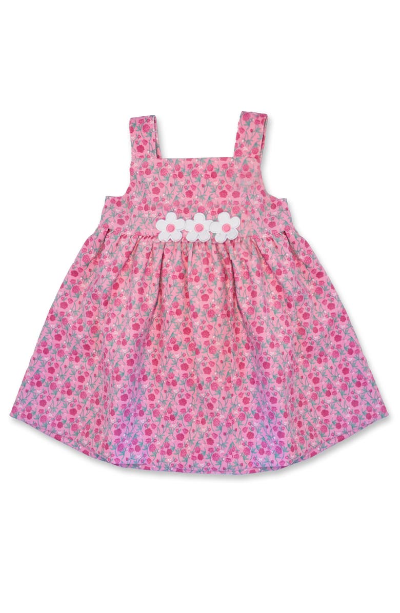 Florence Eiseman Floral Corduroy Jumper With Flowers, Main, color, Pink