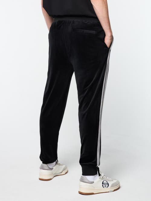 Sergio Tacchini Damarindo Velour Track Pant In Black