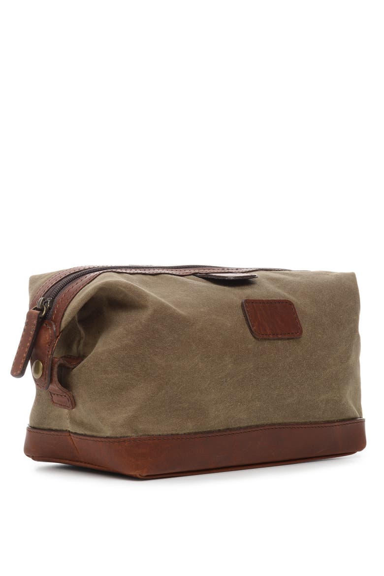 Ryder Waxed Canvas Dopp Kit, Alternate, color, Olive