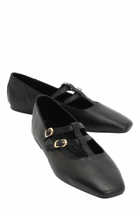 Starling Leather Mary Jane Flats (Women)