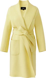 Mackage Thalia Double Face Tie Waist Wool Coat