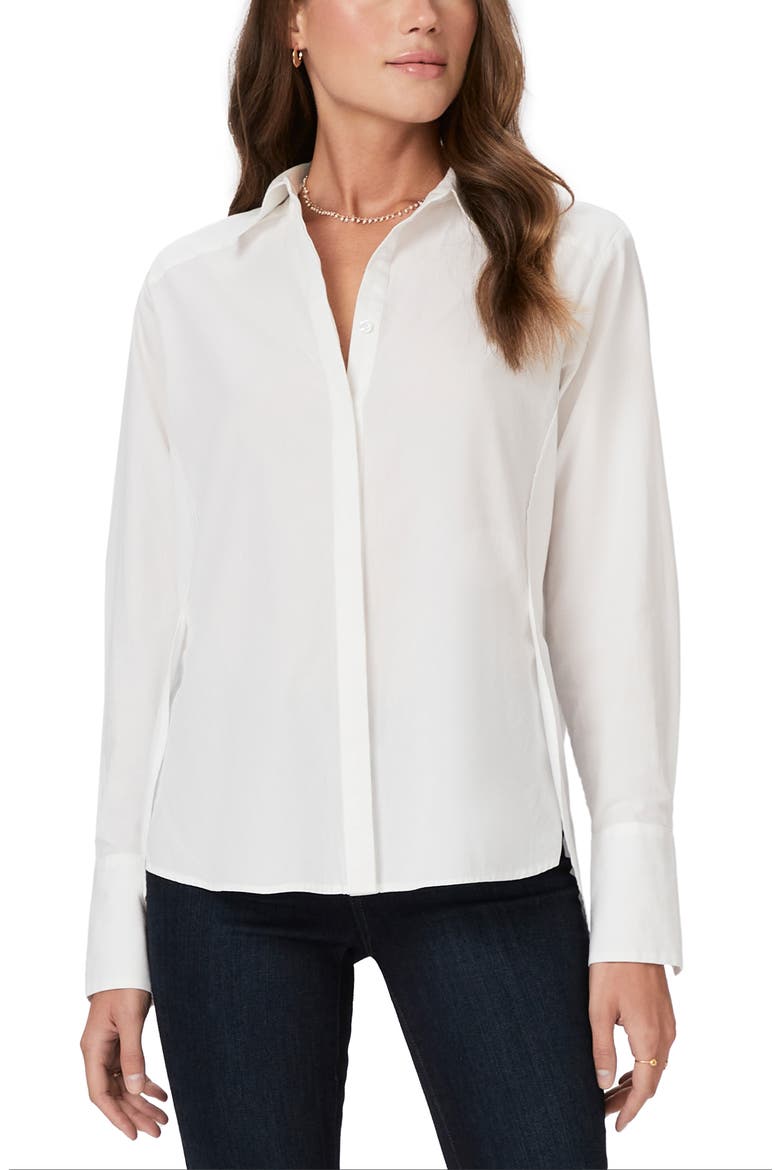 Clemence Button-Up Shirt, Alternate, color, WHITE