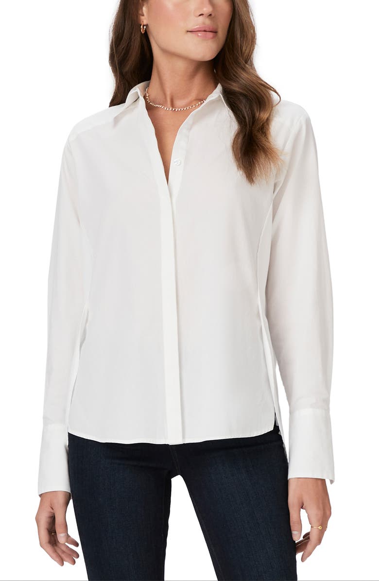 PAIGE Clemence Button-Up Shirt, Alternate, color, White