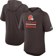 Nike Men's Nike Brown Cleveland Browns Lockup Tri-Blend Hoodie T-Shirt