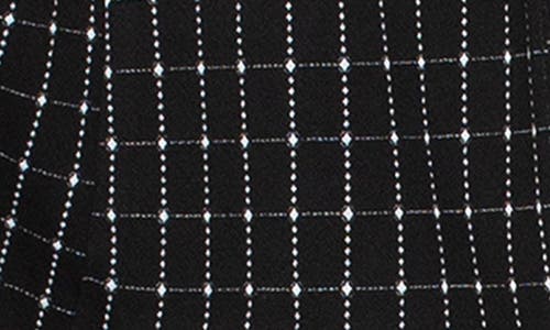 Liverpool Los Angeles Windowpane Check Fitted One-button Blazer In Black