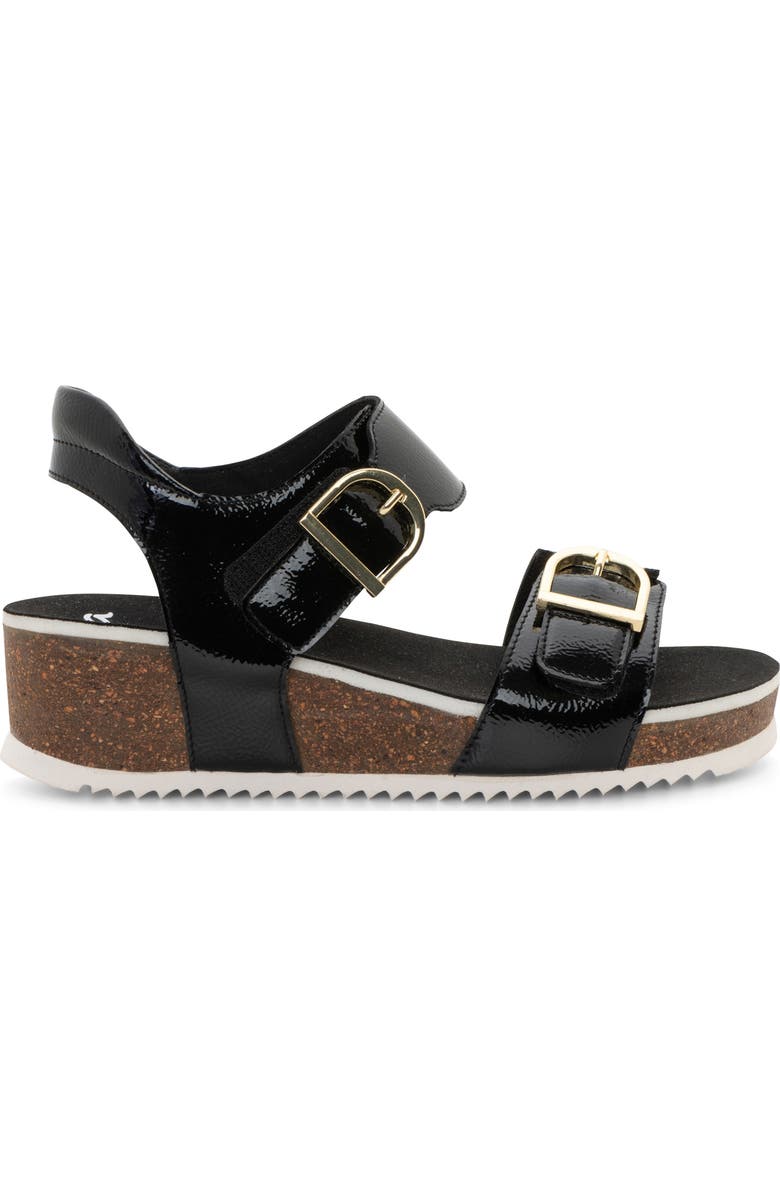 ara Nova Slingback Platform Wedge Sandal, Alternate, color, Black