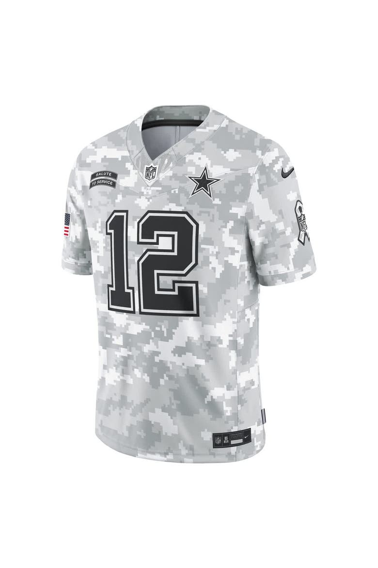 Men's Nike Roger Staubach Arctic Camo Dallas Cowboys 2024 Salute to Service Retired Player Limited Jersey, Alternate, color, Arctic Camo