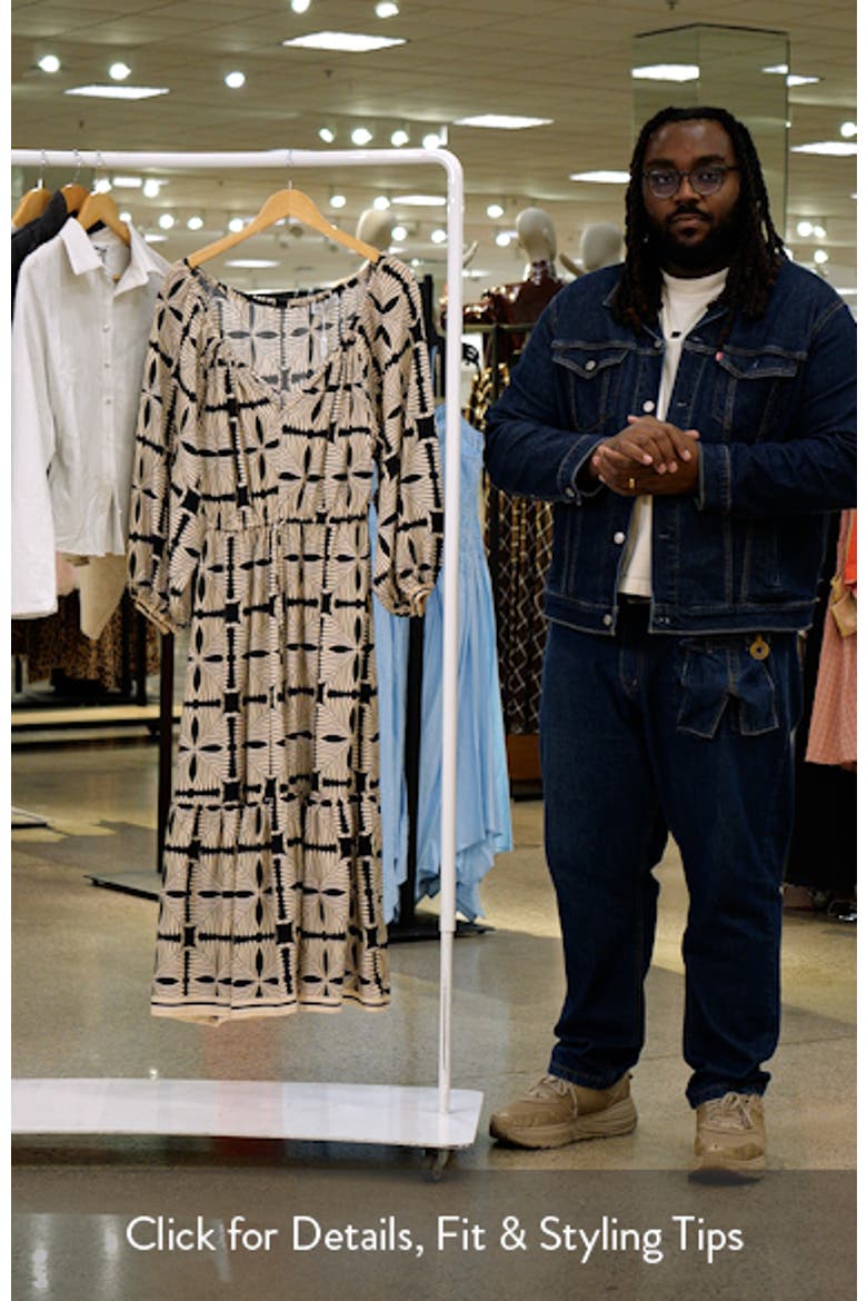 Faris Print Long Sleeve Maxi Dress video