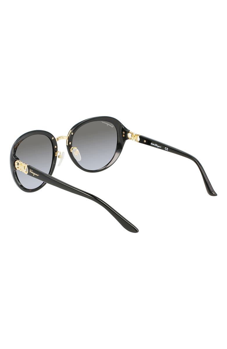 FERRAGAMO Salvatore Ferragamo 57mm Oval Sunglasses, Alternate, color,