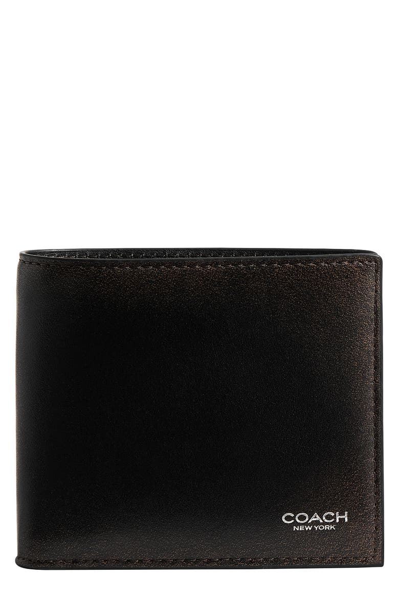 3-in-1 Loved Leather Bifold Wallet, Main, color, BLACK/LIGHT TAN