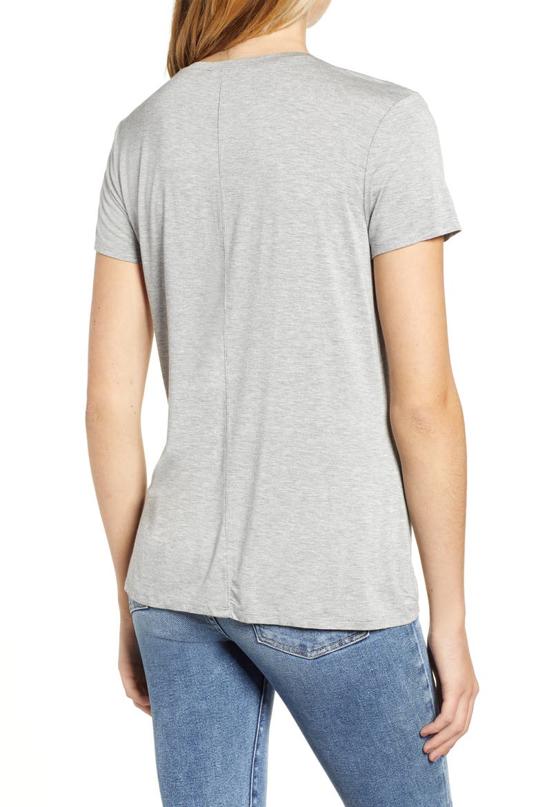 Scoop Neck Jersey Tee, Alternate, color, HEATHER GREY