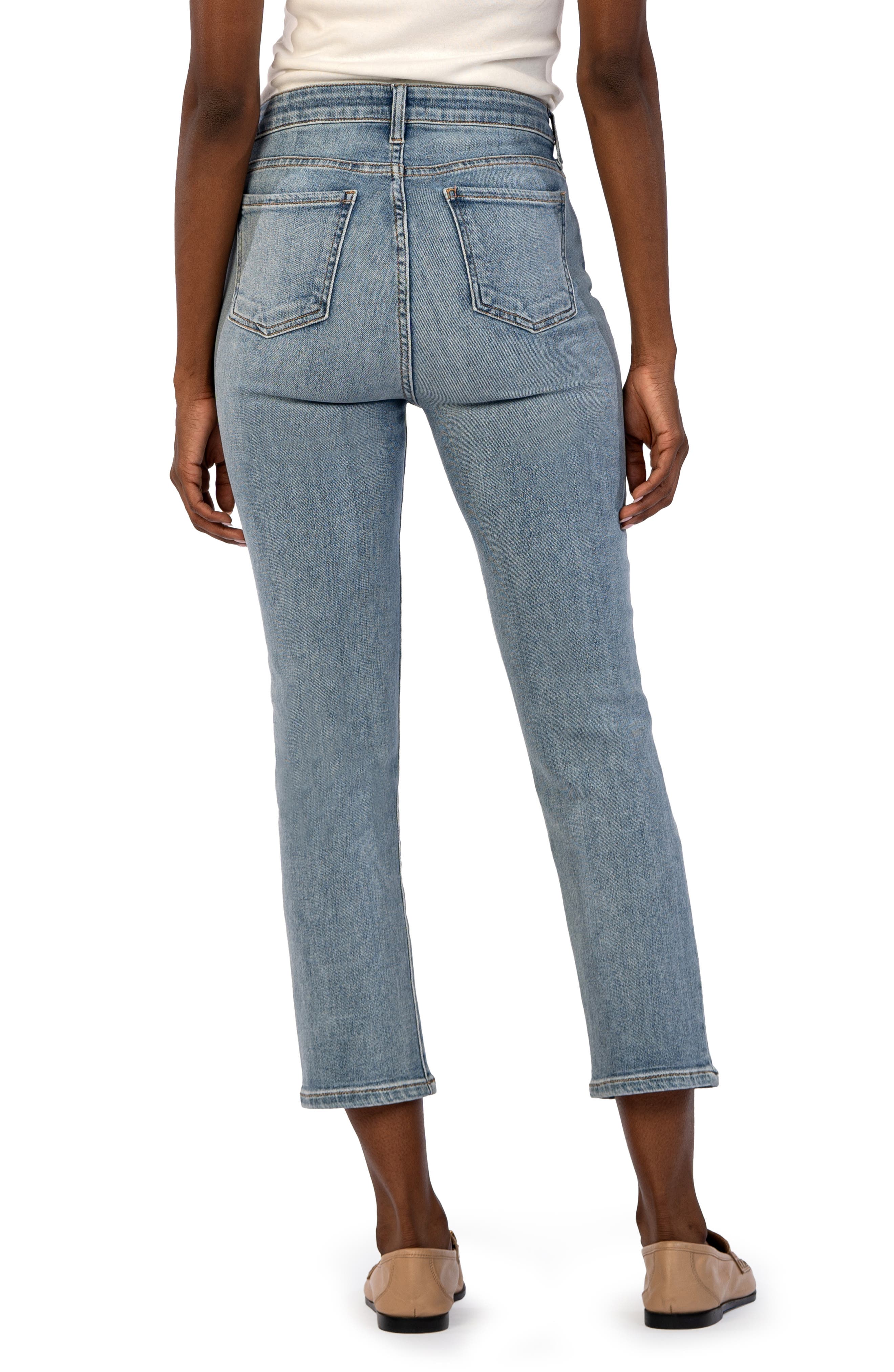Elizabeth High Waist Crop Straight Leg Jeans