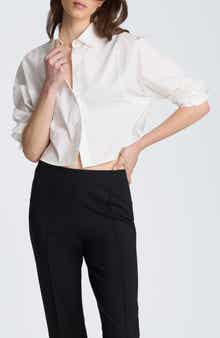 Cropped Shirt with Exaggerated Armholes