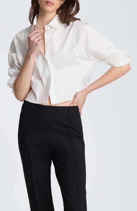 Cropped Shirt with Exaggerated Armholes