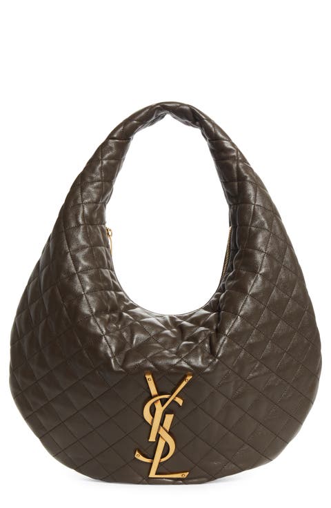 Icare Quilted Leather Hobo Bag
