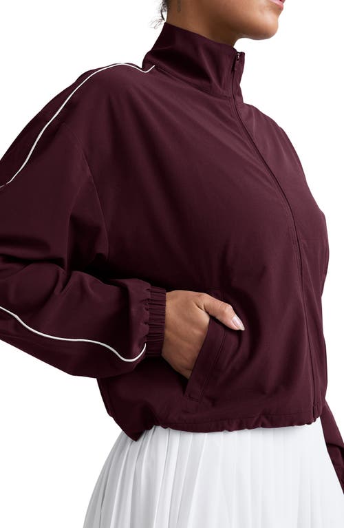 Beyond Yoga Track Jacket In Burgundy