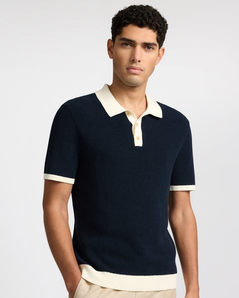 Cotton Linen Knit Polo