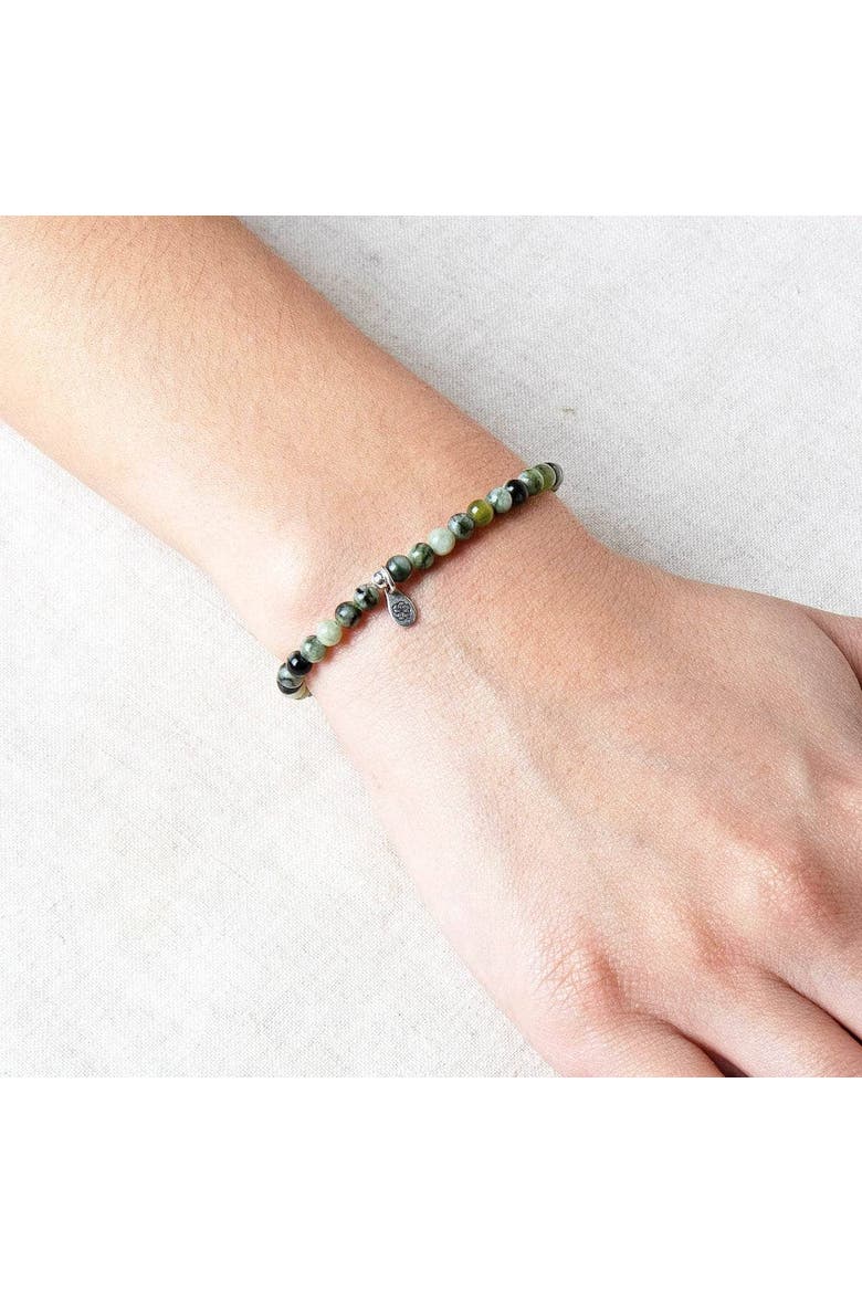 Natural Vine Flower Xiuyu Jade Energy Bracelet, Alternate, color, Earthy Green