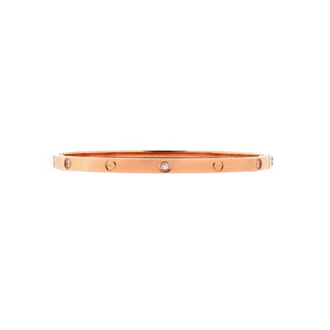 Love 6 Diamond Bracelet 18K Rose Gold and Diamonds Small