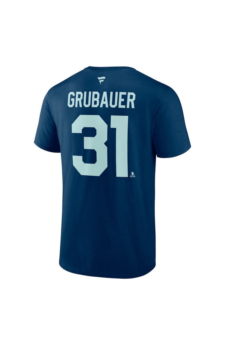 FANATICS Men's Fanatics Branded Philipp Grubauer Navy Seattle Kraken Special Edition 2.0 Name & Number T-Shirt, Alternate, color, 