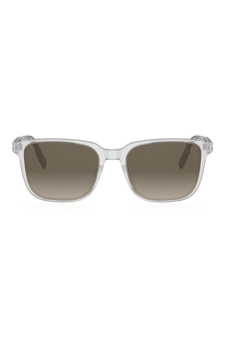 'DiorTag SU 56mm Gradient Geometric Sunglasses, Main, color, GREY/ OTHER / GRADIENT BROWN