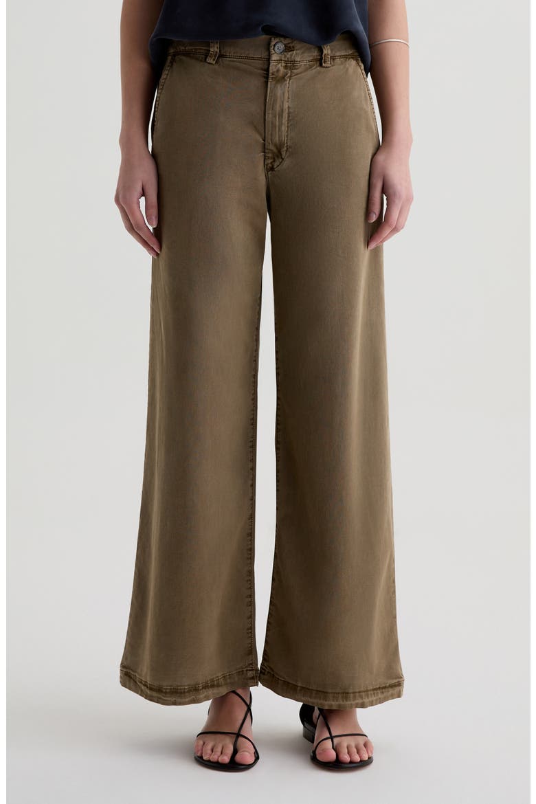 Caden Twill Wide Leg Pants, Main, color, SULFUR MOSSY TAUPE