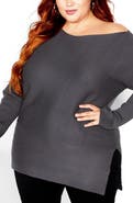 City Chic Madeleine Off-the-Shoulder Knit Top
