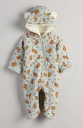 Nordstrom Ear Appliqué Quilted Faux Fur Lined Hooded Bunting