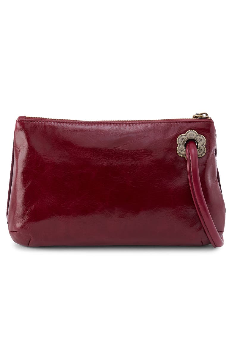 HOBO Daisy Daze Large Leather Wristlet, Alternate, color, Prairie Garnet