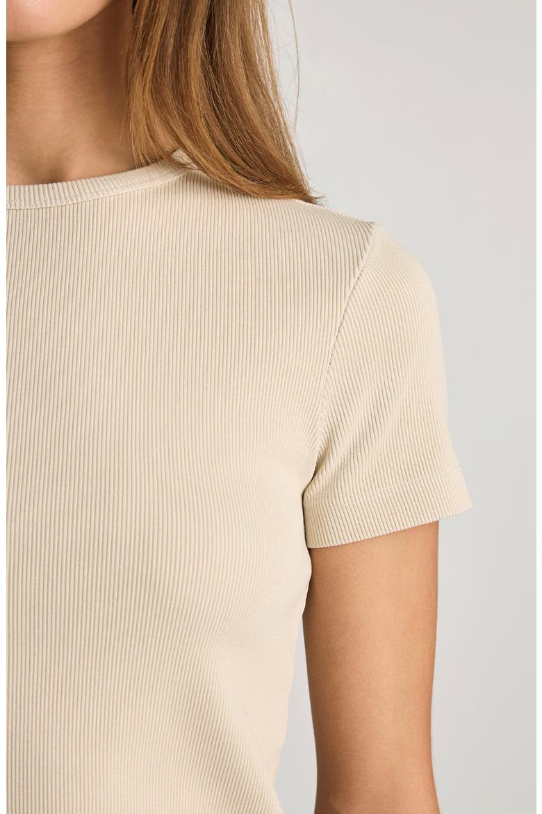 Stretch Cotton Rib T-Shirt, Alternate, color, OYSTER GRAY