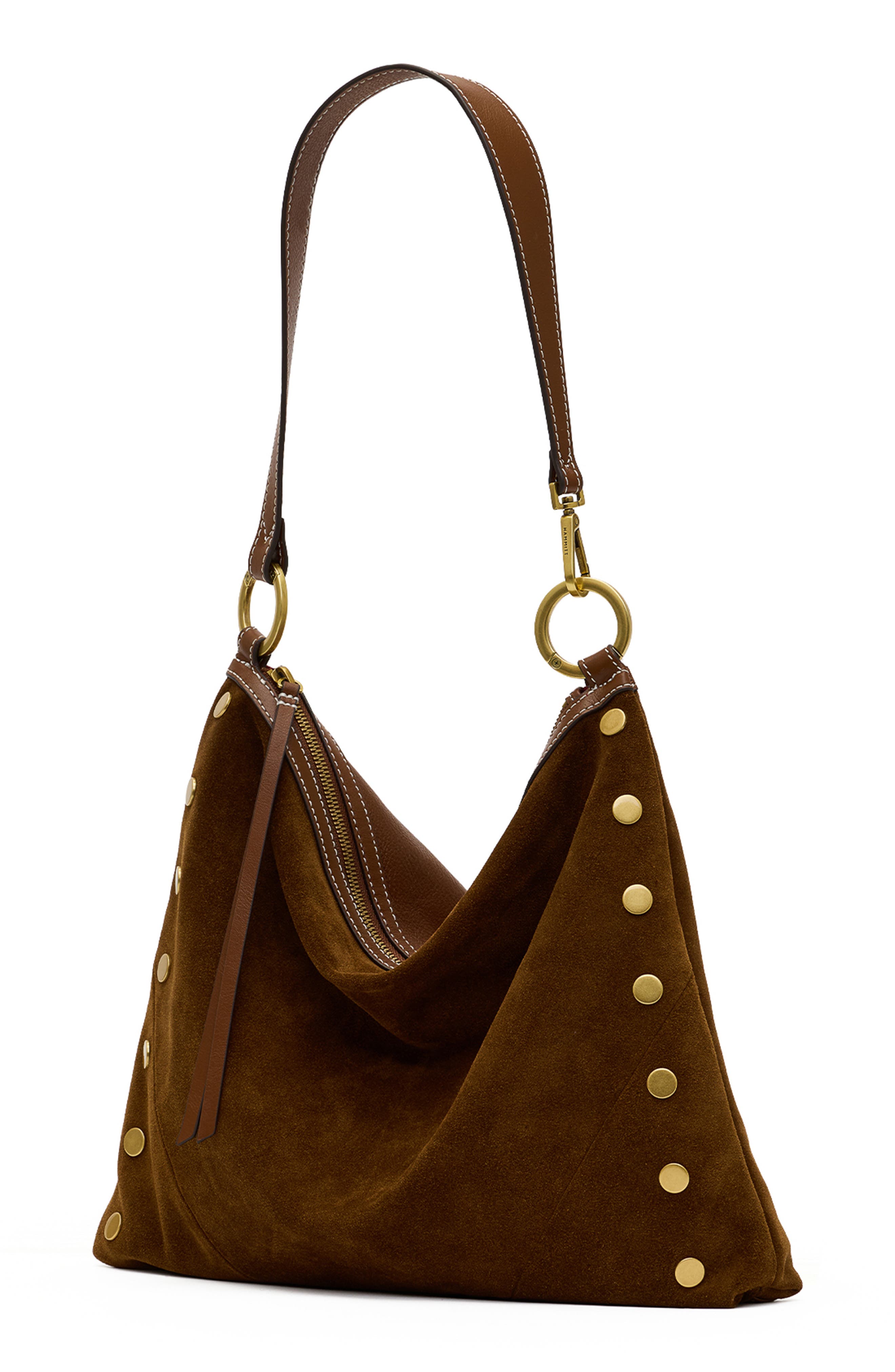 Kyle Large Suede Hobo, Alternate, color, CINNAMON SUEDE/ANTIQUE GOLD