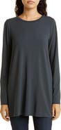 Eileen Fisher Crewneck Long Sleeve Tunic Top