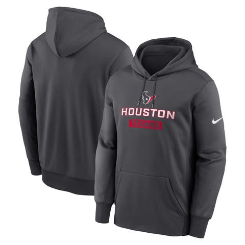 Men's Nike Anthracite Houston Texans Toss Sweep Performance Pullover Hoodie