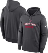 Nike Men's Nike Anthracite Houston Texans Toss Sweep Performance Pullover Hoodie