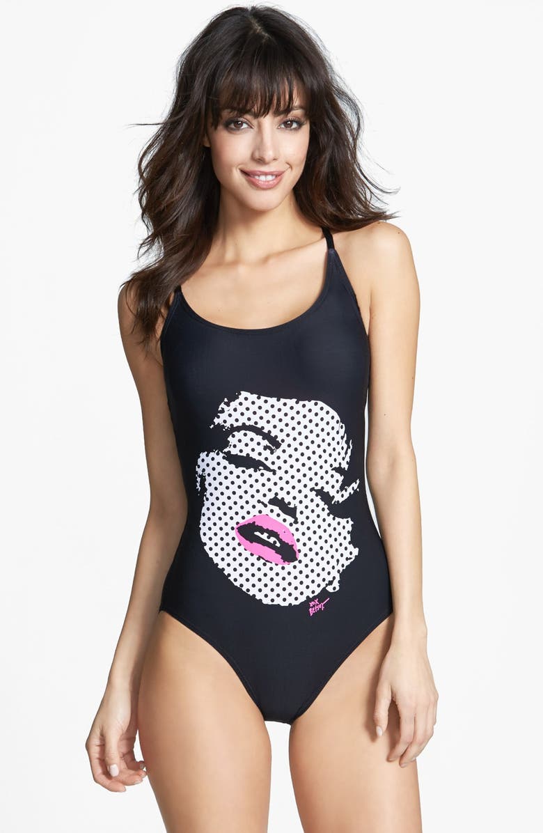 Betsey Johnson 'Betsey Meets Friend' One-Piece Swimsuit, Main, color, 