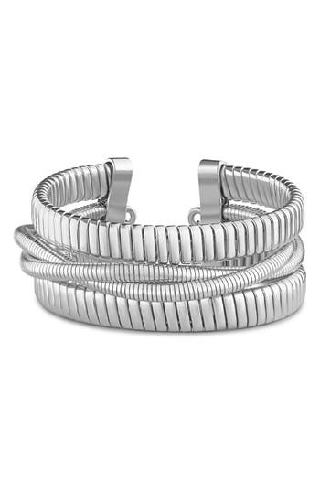 Jardin Flexible Coiled Cuff Bracelet In Silver